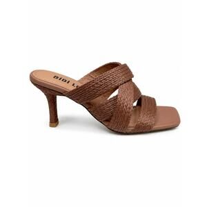 NEW BIBI LOU women's belinda leather heel in brown